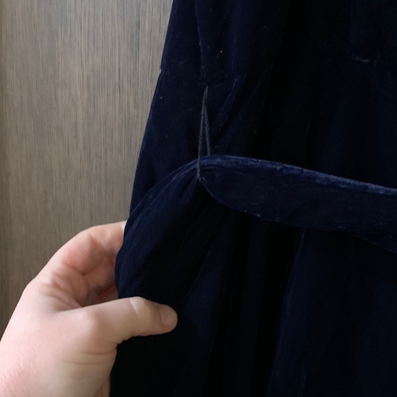 GAP Lined Velvet Navy Blue Romper size 6 - Picture 7 of 11